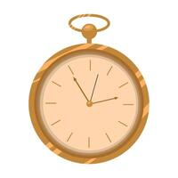 A clock is shown on a white background vector