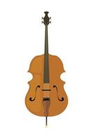 A cello is shown on a white background vector