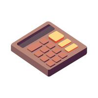 An illustration of a calculator on a white background vector