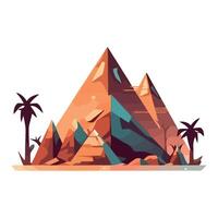 Egyptian pyramids illustration vector