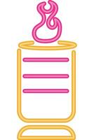 A neon sign with a cup of ice cream vector