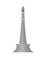 A gray lighthouse on a white background vector