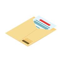 An envelope with a red envelope inside vector
