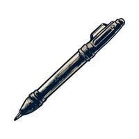 A pen with a clip on it on a white background vector