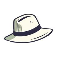 A hat is shown in a cartoon style vector