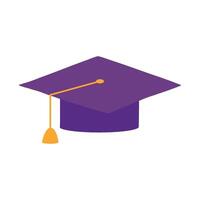 Graduation cap icon on white background vector