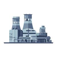 An illustration of a factory building vector