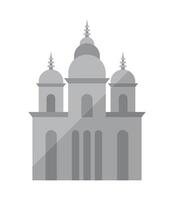 A church icon with a long shadow vector