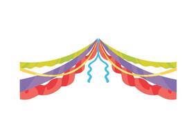 A colorful banner with a ribbon on it vector