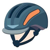 A helmet with an orange stripe on it vector