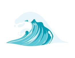 A blue wave with a white background vector