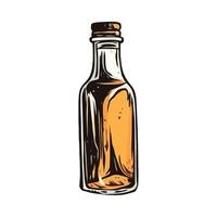 A bottle of whiskey in a sketchy style vector