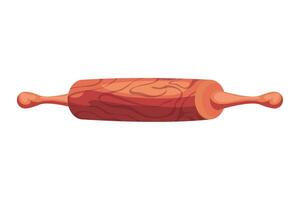 A rolling pin with a piece of meat on it vector