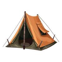 A tent with a white background vector