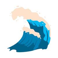 A wave with a blue and white background vector
