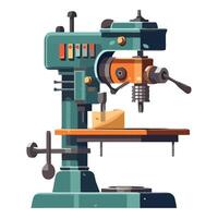 A drill machine with a piece of cheese on it vector