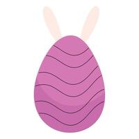 An easter egg with a purple design vector
