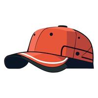 A baseball cap with a black band on the side vector