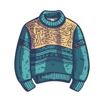 A sweater with a pattern on it vector