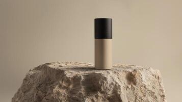 Sleek and Modern Cosmetic Product on Minimalist Studio Setup photo