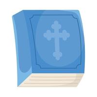 A blue book with a cross on it vector