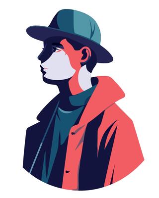 A man in a hat and jacket