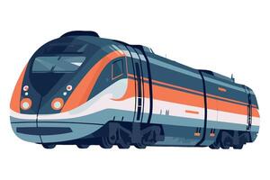 A cartoon illustration of a train on a white background vector
