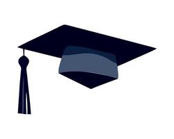 A graduation cap with a tassel on it vector