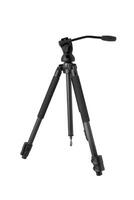 Modern photo tripod. The mechanism for fixing the camera for photo or shooting. Isolate on a white back.