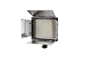 Photo and lamp isolate on white back. LED lamp with special shutters for the formation of light flux. Photo and lighting fixture.