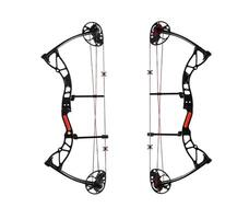 Modern, compound hunting bow. An ancient weapon with a modern twist. Isolate on a white back. photo