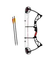 Modern, compound hunting bow. An ancient weapon with a modern twist. Isolate on a white back. photo