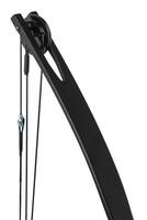 Close-up of a part of a modern composite bow for sports and entertainment. Isolate on a white back. photo