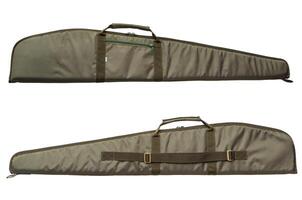 Green soft case for guns isolated for white photo