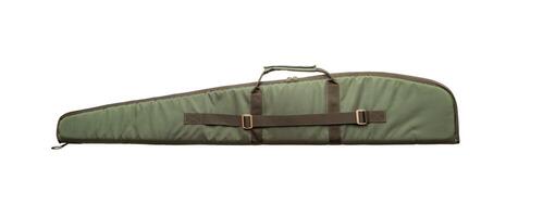 Green soft case for guns isolated for white photo