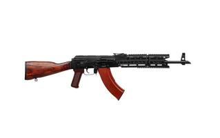 Classic Soviet AK machine gun on a white background. Weapons of Russia and the Soviet Union isolated on white. photo