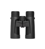 Modern binoculars isolated on white background. Optical device for long-range vision. photo