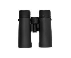 Modern binoculars isolated on white background. Optical device for long-range vision. photo