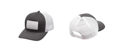 Baseball cap from different sides. Mockup for design creation. Isolate on abel back photo