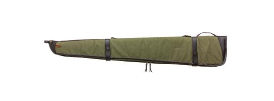 Green soft case for guns isolated for white photo