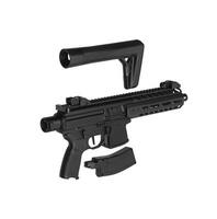 Modern air rifle. Pneumatic replica of the m4 carbine. A copy of the weapon with mechanical sights. Isolate on a white background. photo
