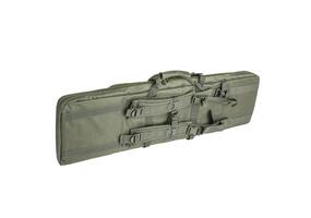 Soft yet durable modern weapon case with additional pockets and attachments. Bag for storing and carrying weapons. Isolate on a white back photo