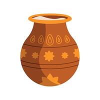 An illustration of a clay pot vector
