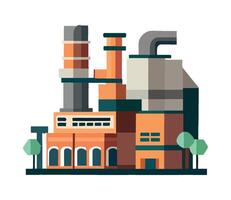 An illustration of a factory building vector