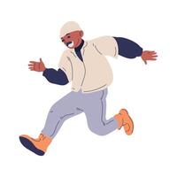 An illustration of a man running vector