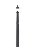 A black and white illustration of a street lamp vector