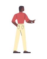 An illustration of a man pointing to something vector