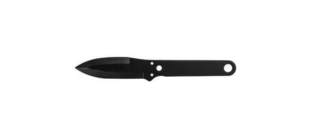Throwing knife with black blade and handle. Silent weapons of assassins and ninjas. Isolate on a white back. photo