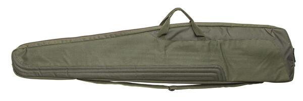 Green soft case for guns isolated for white photo