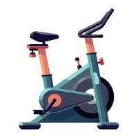 An exercise bike is shown on a white background vector
